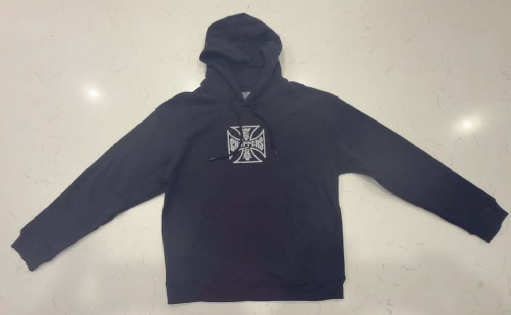 West Coast Choppers Cross and Cobra Logo Pullover Hoodie Black Medium